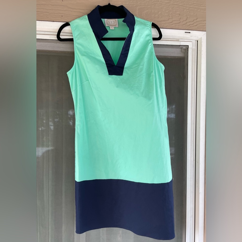 Sail to Sable Rosa Diana Dress in Cabbage & Navy Size Medium